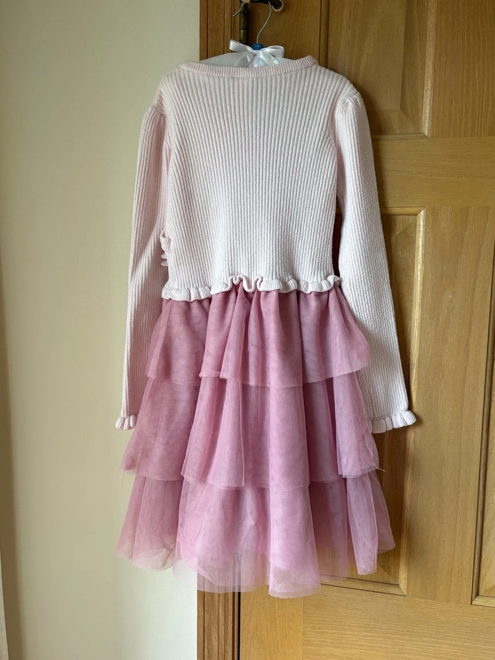 🤍Gymboree 🤍Girls' Pink Tiered Tulle Knit Dress, size 10